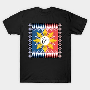 Phil.Flag Baybayin word 'PI' (Pilipinas) T-Shirt